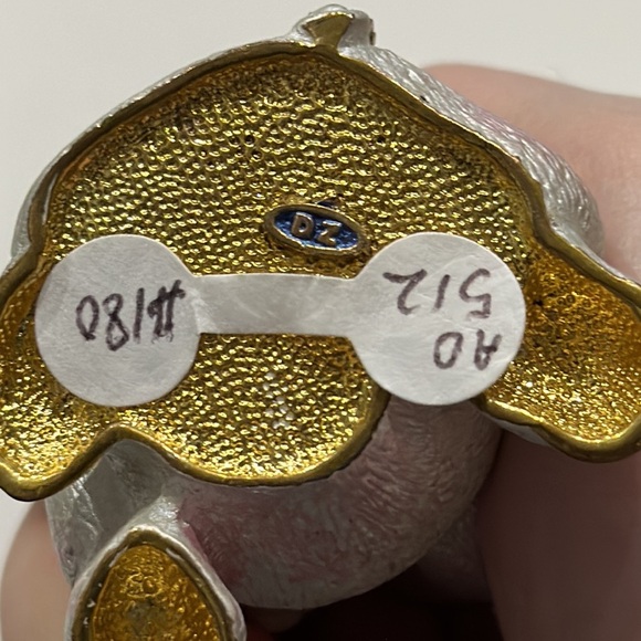 Vintage Jeweled Pig Trinket Box DZ Collectable Beautiful Dazzler Collection - Picture 8 of 12